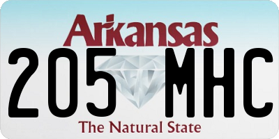 AR license plate 205MHC