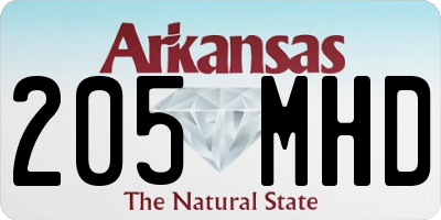 AR license plate 205MHD