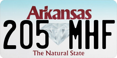AR license plate 205MHF