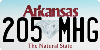 AR license plate 205MHG