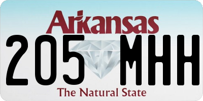AR license plate 205MHH
