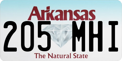 AR license plate 205MHI