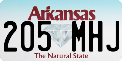AR license plate 205MHJ