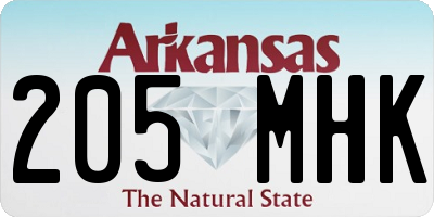 AR license plate 205MHK