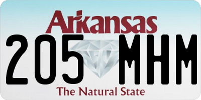 AR license plate 205MHM