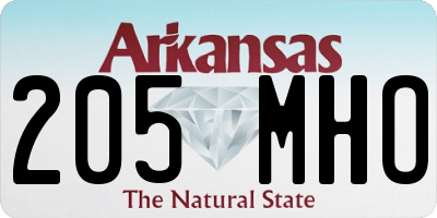 AR license plate 205MHO