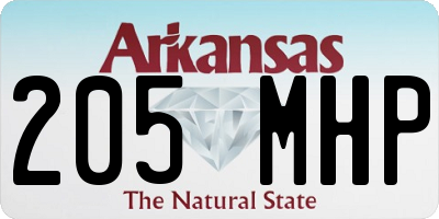 AR license plate 205MHP