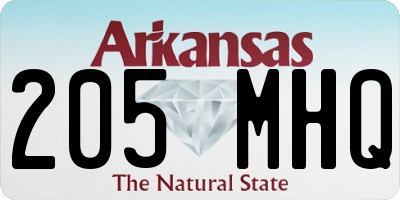 AR license plate 205MHQ