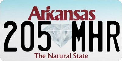 AR license plate 205MHR
