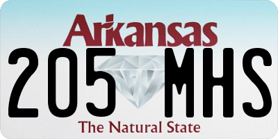 AR license plate 205MHS