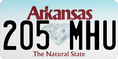 AR license plate 205MHU