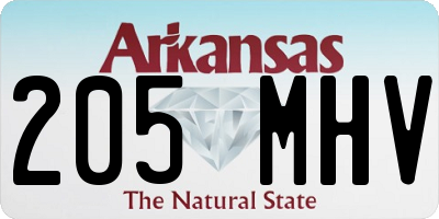 AR license plate 205MHV