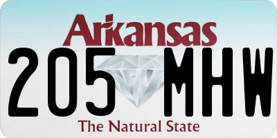 AR license plate 205MHW