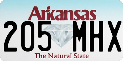 AR license plate 205MHX