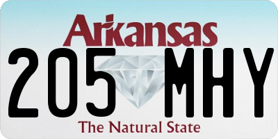 AR license plate 205MHY
