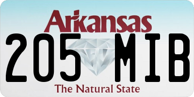 AR license plate 205MIB
