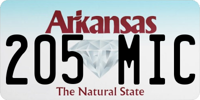 AR license plate 205MIC