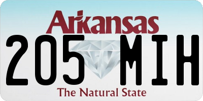 AR license plate 205MIH