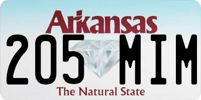 AR license plate 205MIM