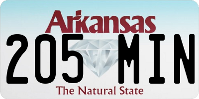 AR license plate 205MIN