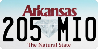 AR license plate 205MIO
