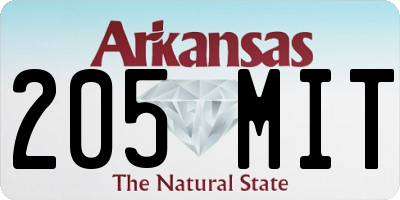AR license plate 205MIT