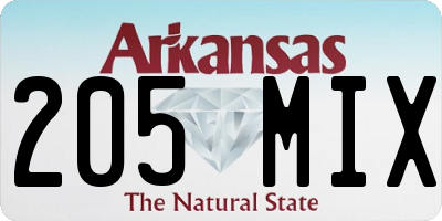 AR license plate 205MIX