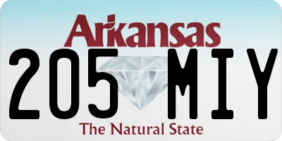 AR license plate 205MIY