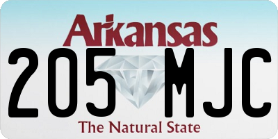 AR license plate 205MJC