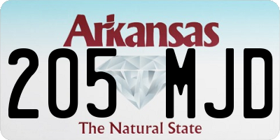 AR license plate 205MJD