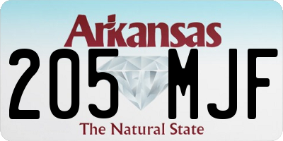 AR license plate 205MJF