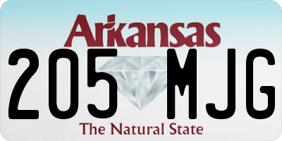 AR license plate 205MJG