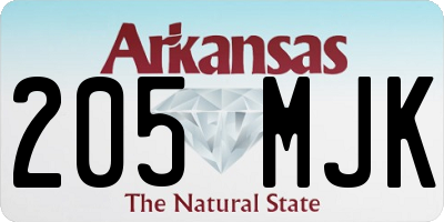 AR license plate 205MJK