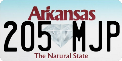 AR license plate 205MJP