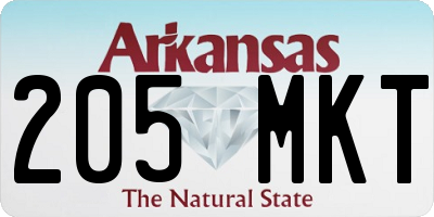 AR license plate 205MKT