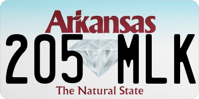 AR license plate 205MLK