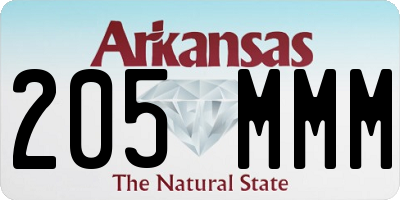AR license plate 205MMM