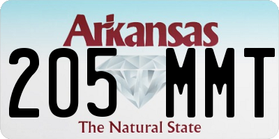 AR license plate 205MMT