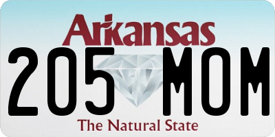 AR license plate 205MOM