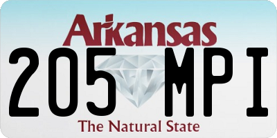 AR license plate 205MPI