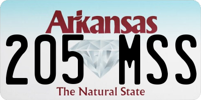 AR license plate 205MSS