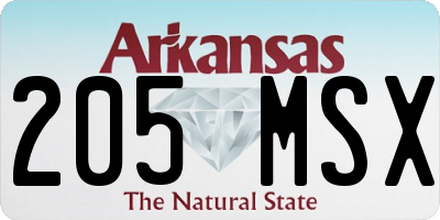 AR license plate 205MSX