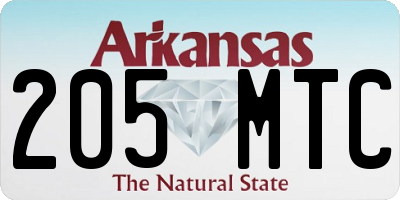 AR license plate 205MTC