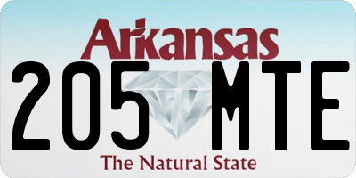 AR license plate 205MTE