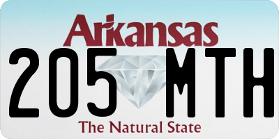 AR license plate 205MTH