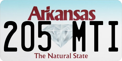 AR license plate 205MTI