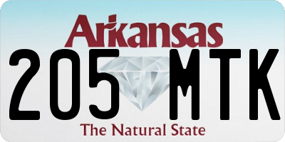 AR license plate 205MTK