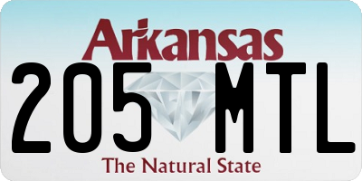AR license plate 205MTL