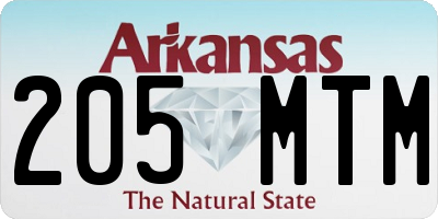 AR license plate 205MTM
