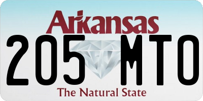 AR license plate 205MTO